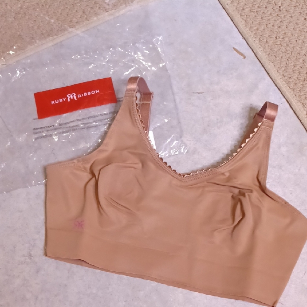 New Ruby Ribbon Tan Bra Seamless Shapewear